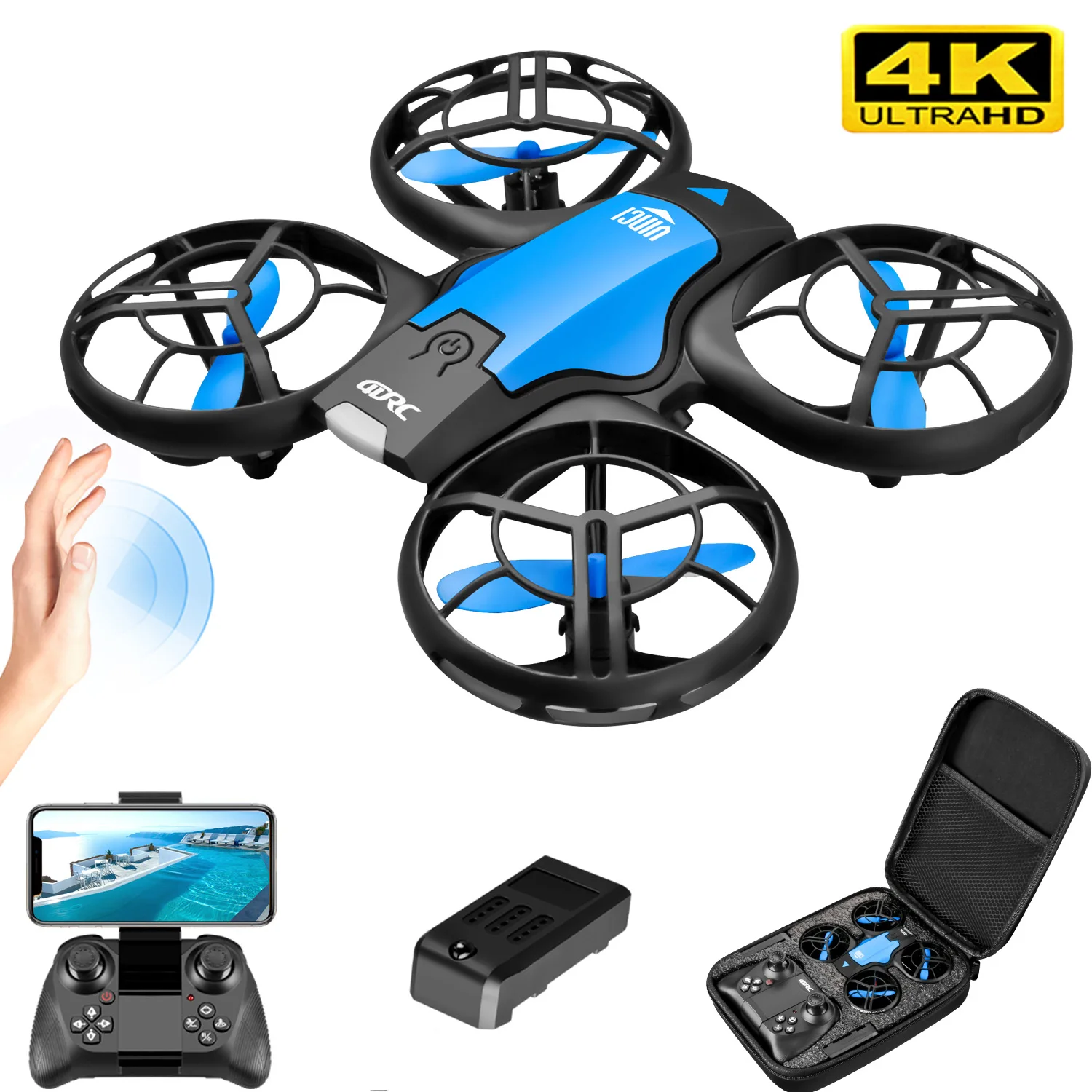 Brushed Drone Motor - โดรน V8 รุ่นใหม่ขนาดเล็ก 4K ระดับมืออาชีพ กล้อง
