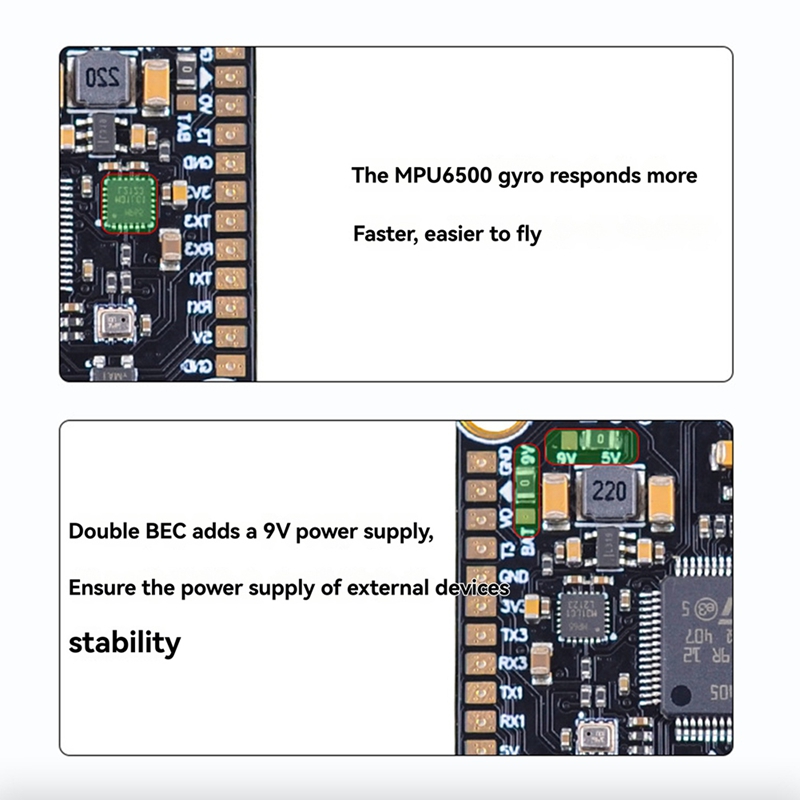 F722 Flight Controller - ชุดควบคุมการบินและ ESC ประสิทธิภาพสูง 80A+F405/F722 STACK สำหรับโดรน