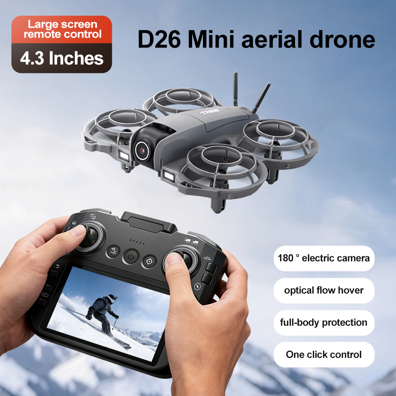 โดรน D26 4K ถ่ายภาพทางอากาศ HD - Brushed Drone Motor บทวิจารณ์และราคา