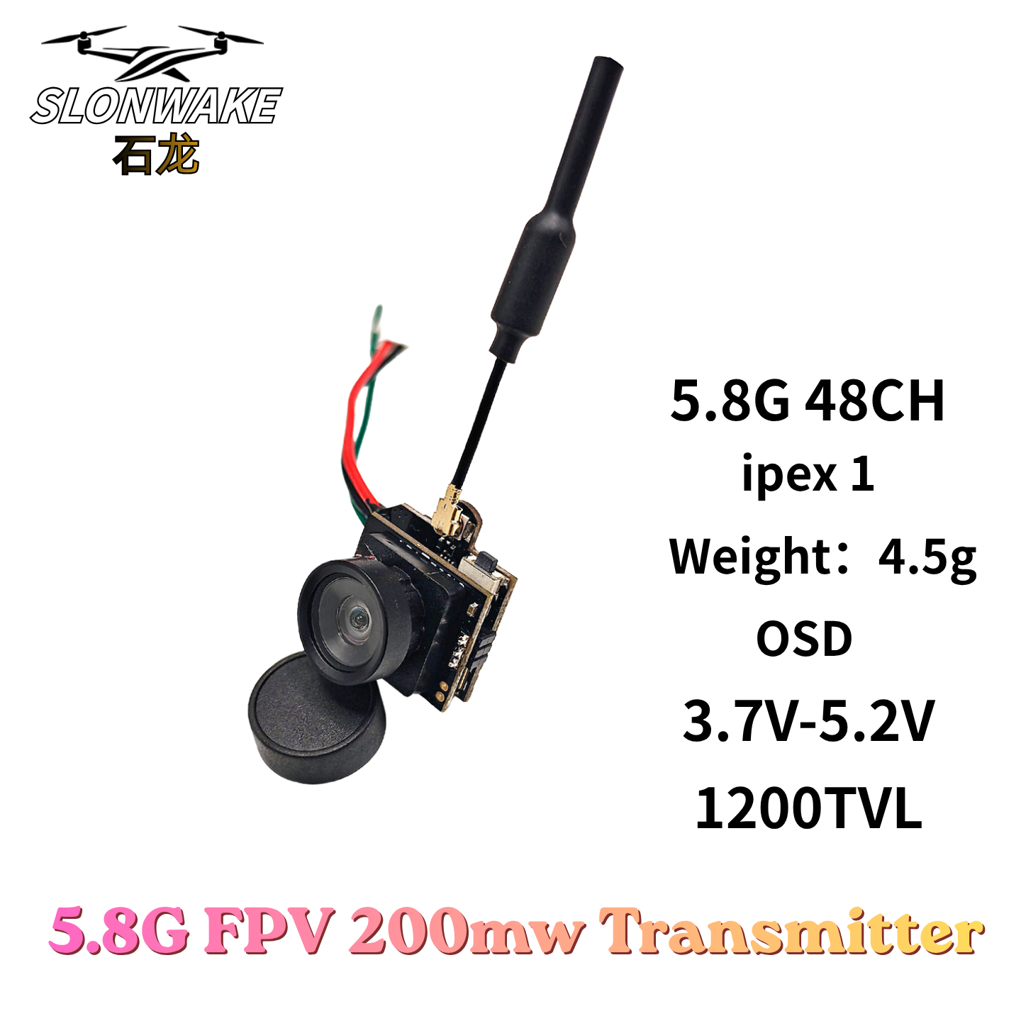 สลอนเวค 5.8G 48CH 200mW FPV DC - Drone With Camera บทวิจารณ์และราคา